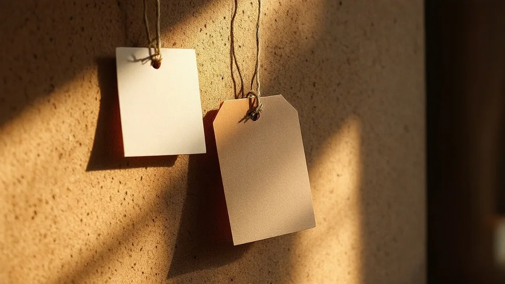 A handwritten rate card pinned to a cork board in muted tones.